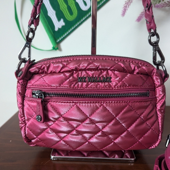 MZ Wallace nylon mini Crosby in bright fuchsia - Picture 2 of 8